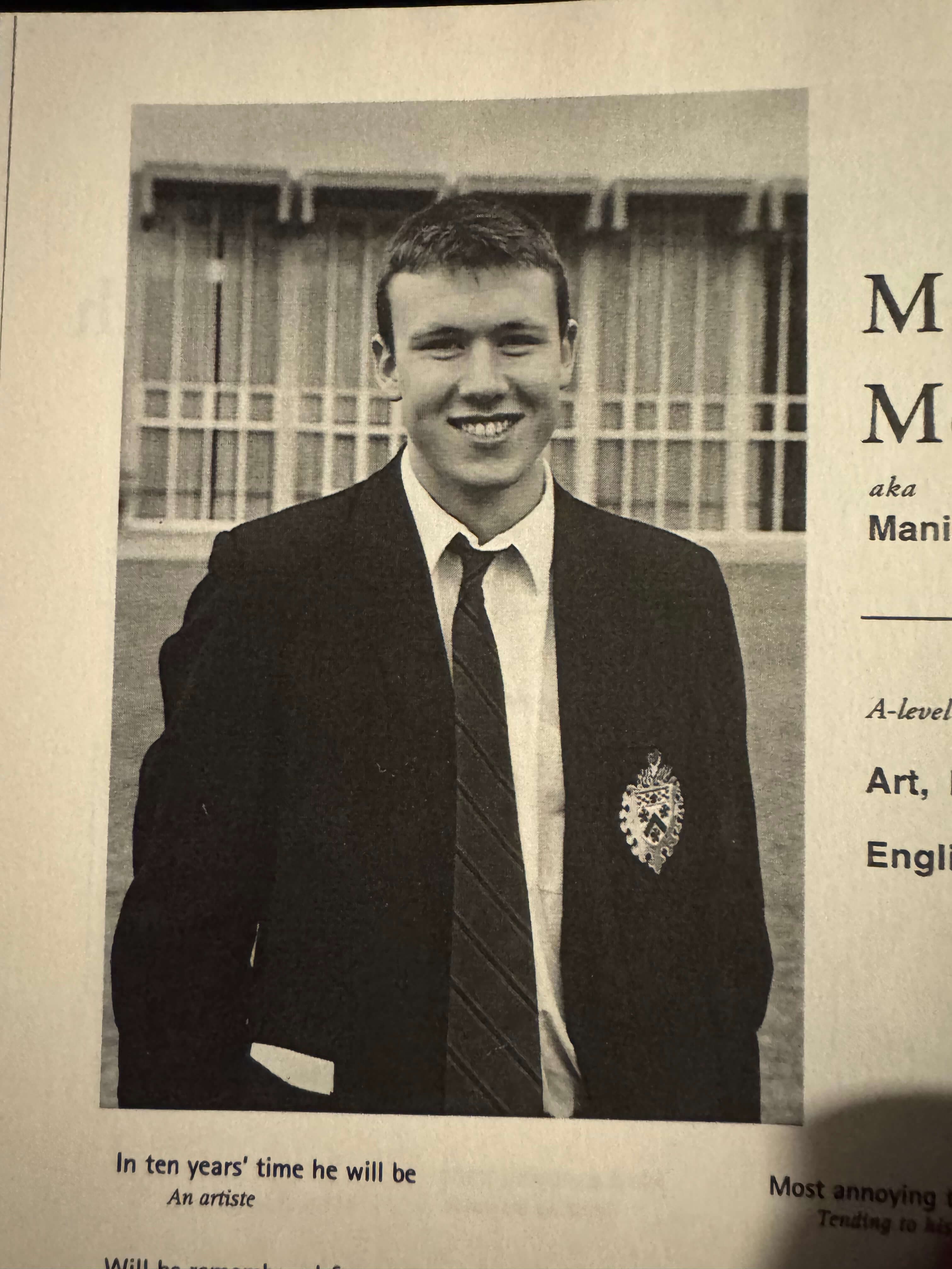 School photo from Dulwich College 1997